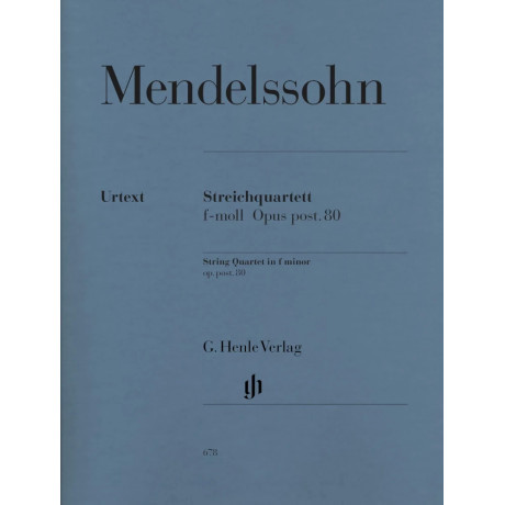 Felix Mendelssohn Bartholdy - String Quartet in F minor Op. post. 80