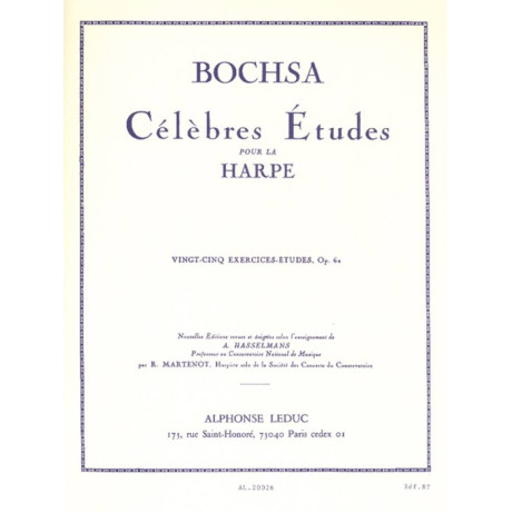 Bochsa - Celebri Studi per Arpa 25 Esercizi-Studi Op.62