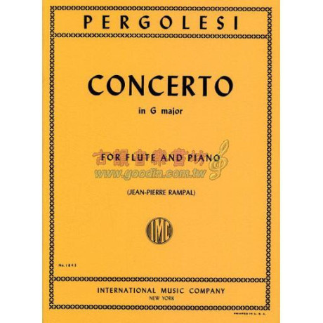 Pergolesi - Concerto in Sol Maggiore per Flauto e Piano