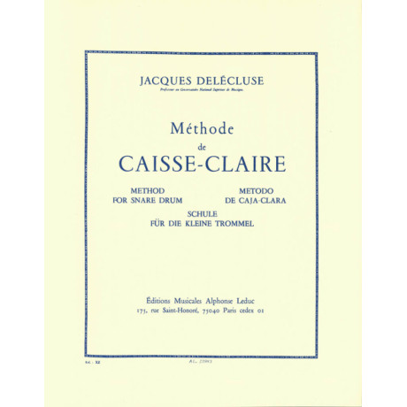 Delecluse - Methode de Caisse-Claire