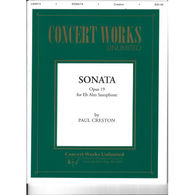 Creston - Sonata Op.19 for Alto Saxophone Eb