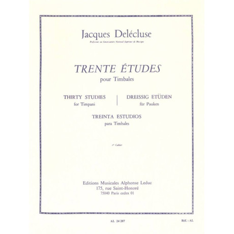 Delecluse - 30 Studi per Timbales Vol.1