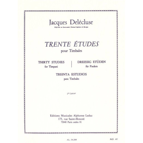 Delecluse - 30 Studi per Timbales Vol.2
