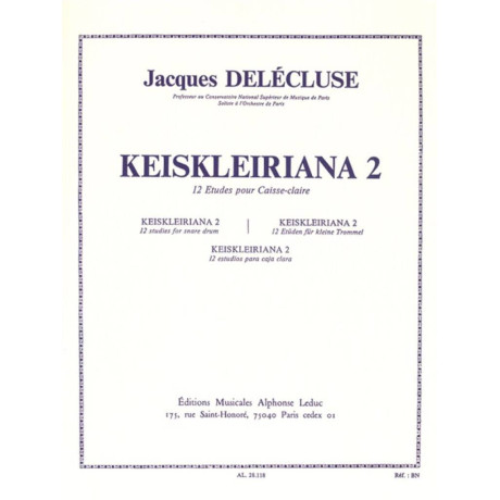 Delecluse - Keiskleiriana 2 12 Studi per Batteria