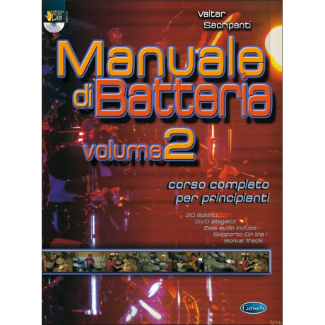 Sacripanti - Manuale di Batteria Vol.2 Corso Completo per Principianti