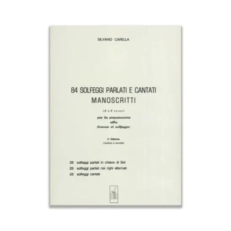 Carella - 84 Solfeggi Parlati e Cantati Manoscritti