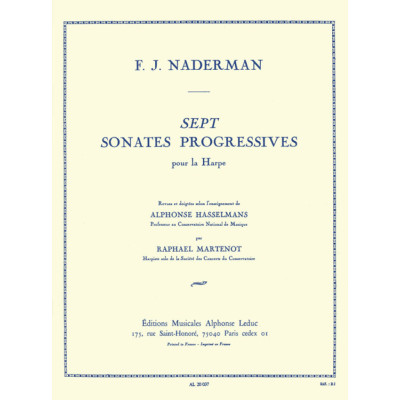 Naderman - 7 Sonate Progressive per Arpa