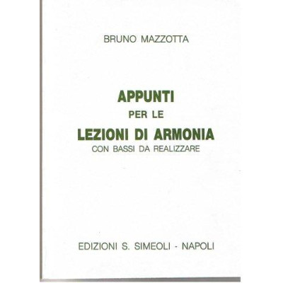 Mazzotta - Appunti per le Lezioni di Armonia