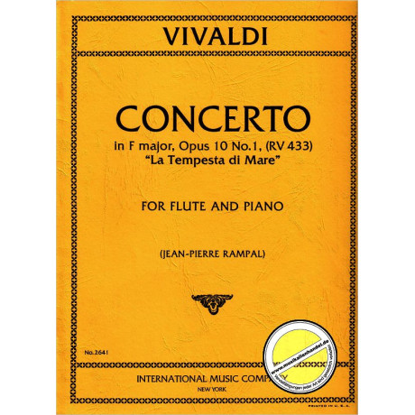 Vivaldi - Concerto in Fa Maggiore Op.10 n.1 Flauto e Pf.