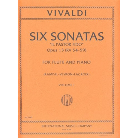 Vivaldi - 6 Sonate Il Pastor Fido Vol.1 per Flauto e Piano