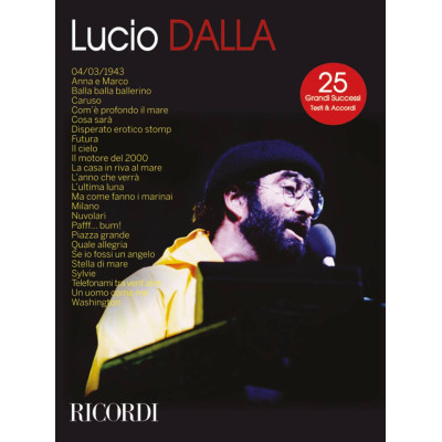 Lucio Dalla - 25 Grandi Successi Testi e Accordi