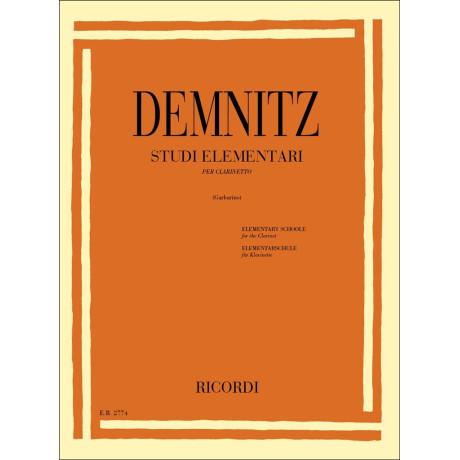 Demnitz - Studi Elementari per Clarinetto