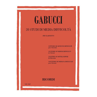 Gabucci - 20 Studi di Media Difficoltà per Clarinetto