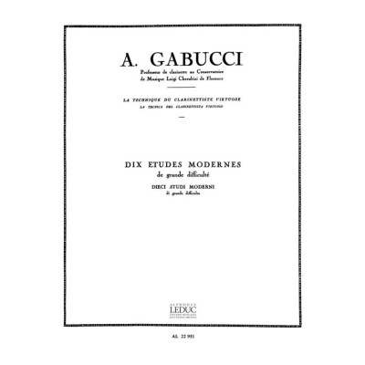 Gabucci - 10 Studi Moderni di Grande Difficoltà Clarino