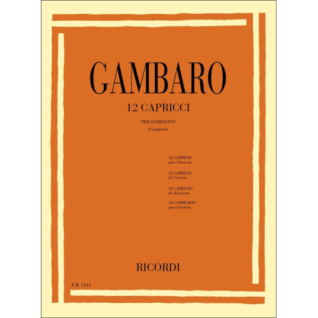 Gambaro - 12 Capricci per Clarinetto