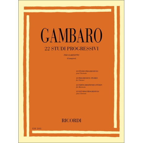 Gambaro - 22 Studi Progressivi per Clarinetto