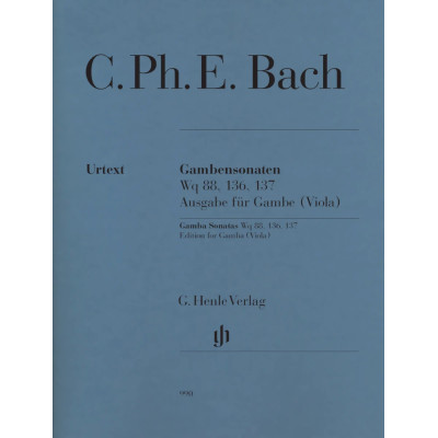 Carl Philipp Emanuel Bach - Gamba Sonatas Wq 88, 136, 137