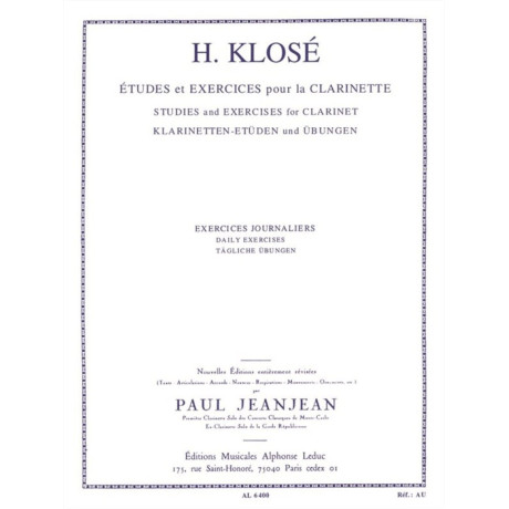 Klosè - Studi ed Esercizi per Clarinetto
