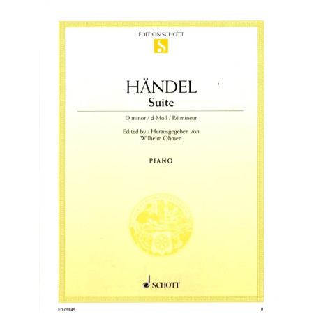 Handel - Suite i Re Minore per Pianoforte