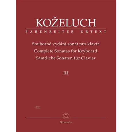 Kozeluch - Complete Sonatas Vol.3 per Pianoforte