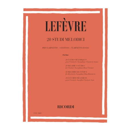 Lefèvre - 20 Studi Melodici per Clarinetto e Sax