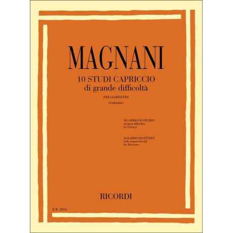 Magnani 10 Studi Capriccio di Grande Difficoltà Clarino