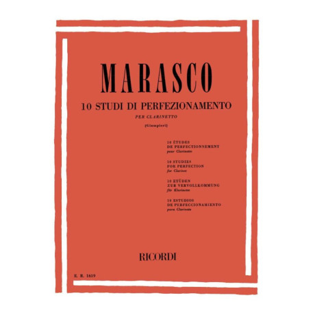 Marasco - 10 Studi di Perfezionamento per Clarino