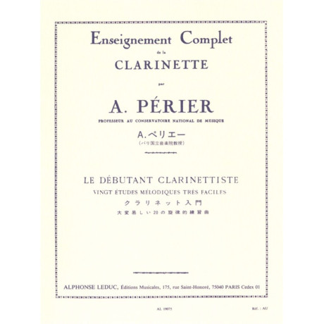 Pèrier - 20 Studi Melodici molto Facili per Clarino