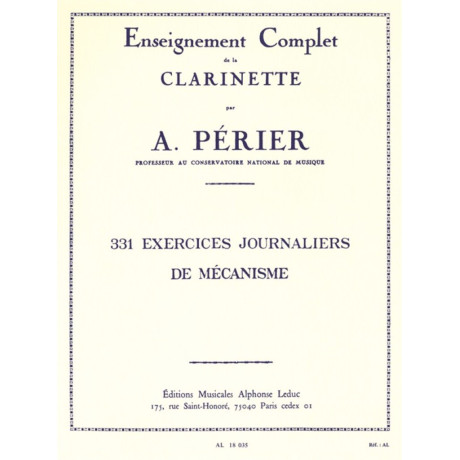 Pèrier - 331 Esercizi Giorn. di Meccanismo per Clarino