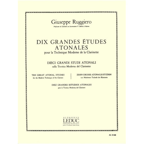 Ruggiero - 10 Grandi Studi Atonali per Clarinetto