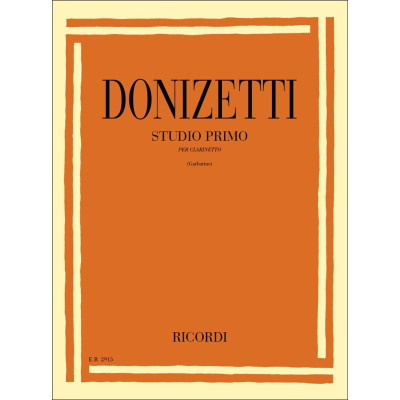 Donizetti - Studio Primo per Clarinetto Solo