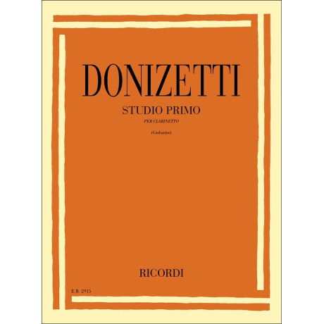 Donizetti - Studio Primo per Clarinetto Solo