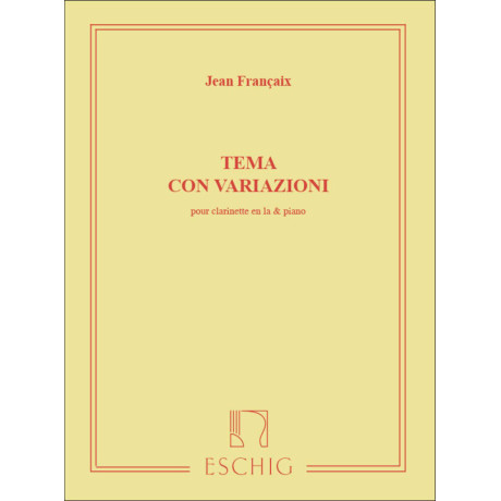 Francaix - Tema con Variazioni per Clarino e Piano