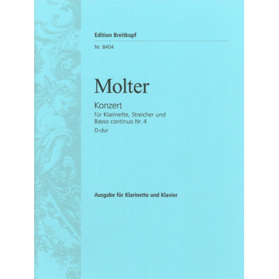 Johann Melchior Molter - Concerto per clarinetto, archi e b.c. n. 4 in re maggiore
