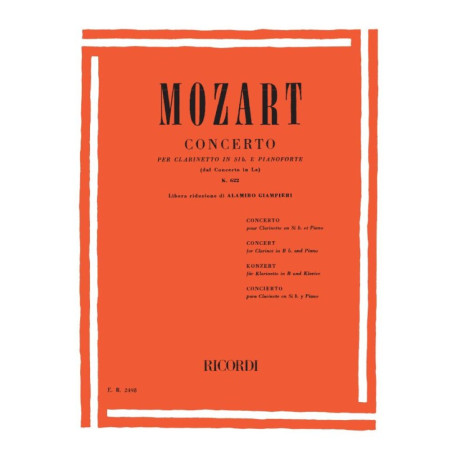 Mozart - Concerto in La K622 per Clarino e Pianoforte