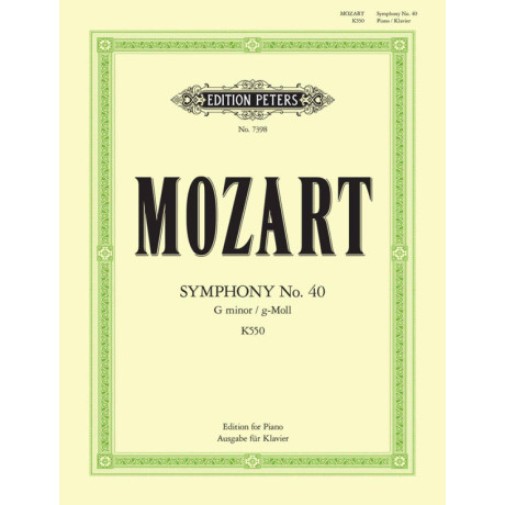 Mozart - Symphony n.40 in G Minor K 550 per Pianoforte