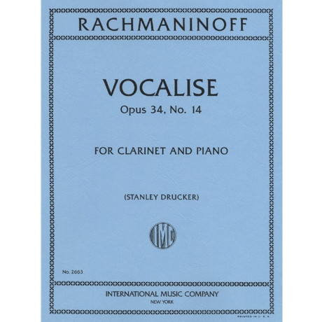 Rachmaninoff - Vocalizzo Op.34 n.14 per Clarino e Pf.