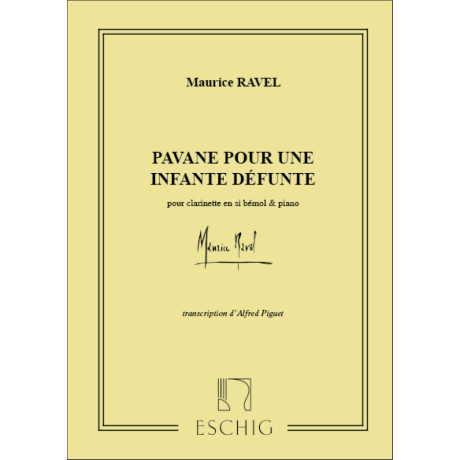Ravel - Pavana pour une Infante Defunte Clarino e Pf.