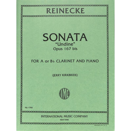 Reinecke - Sonata Undine Op.167 bis per  Clarino e Pf.