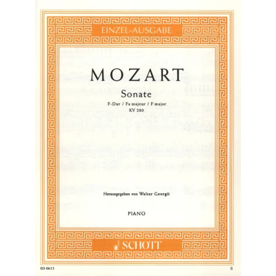Mozart - Piano Sonata In Fa Major KV 280