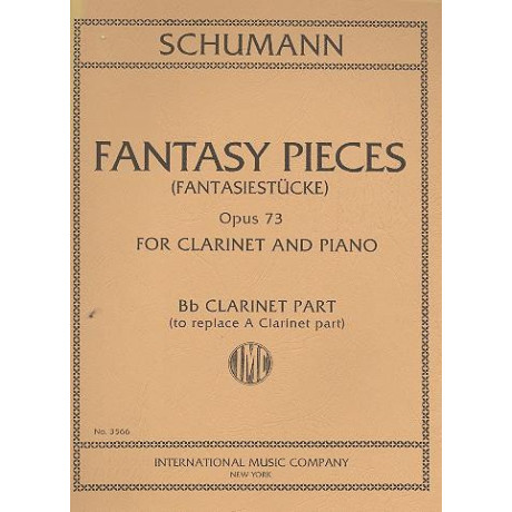 Schumann - Pezzi Fantastici Op.73 Parti Clarino Sib