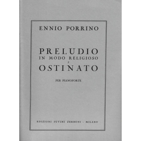 Porrino - Preludio in Modo Religioso e Ostinato per Pianoforte