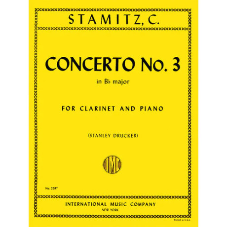 Stamitz - Concerto n.3 in Sib Maggiore per Clarino e Pf.