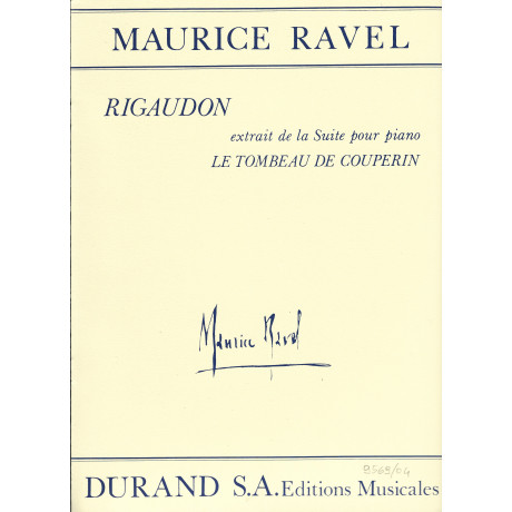 Ravel - Rigaudon Du Tombeau Pour Piano