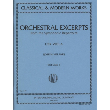 Orchestral Excerpts Vol. 1 for Viola