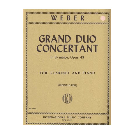 Weber - Gran Duo Concertante in Mib Op.48 Cl.e Pf.