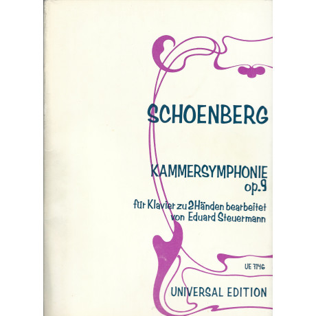 Schonberg - Kammersymphonie Op. 9 for Piano