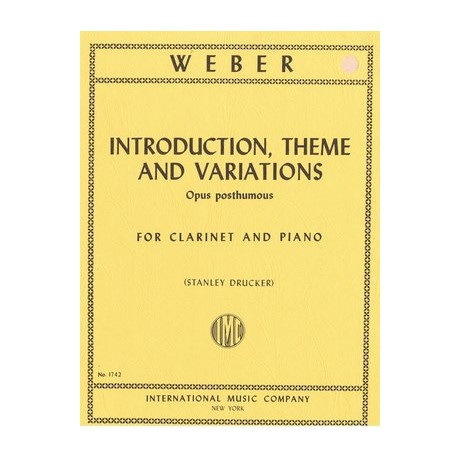 Weber - Introd.Tema e Variazioni Op.Postuma Cl. E Pf.