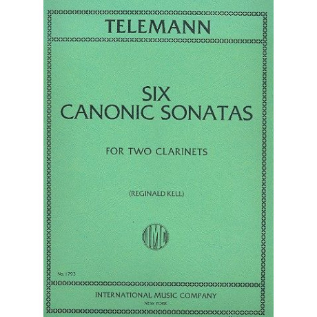 Telemann - 6 Sonate Canoniche per 2 Clarinetti