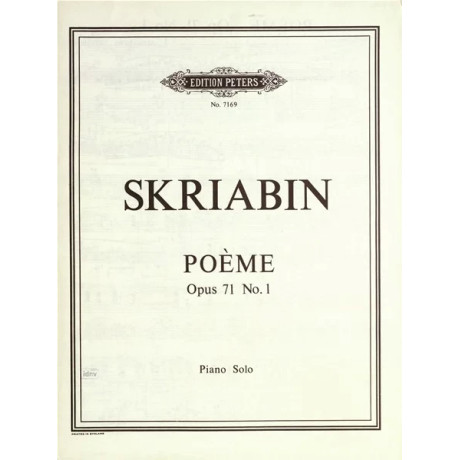 Scriabin -  Poéme Op. 71 n.1  for Piano